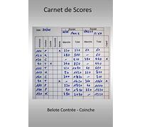 Carnet de Score: Belote Contrée - Coinche