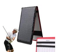 Carnet de score de golf imperméable : carnet de golf en plein air, livre de yards du club | Support pour carte de score de golf en cuir PU avec caractéristiques faciles à transporter