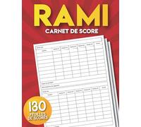 Carnet de Score Rami: 130 Feuilles de Scores pour Jeu de Cartes.