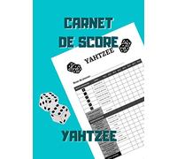 Carnet de score yahtzee: 100 pages de score - Carnet de score yahtzee à remplir - Grille de score yahtzee - 17,8 x 25.4 cm - Carnet bleu