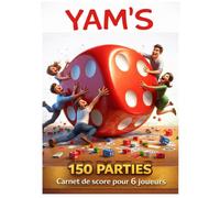 Carnet de score Yam’s - 150 parties: Feuilles de score pour jeu de dés - jusqu’à 6 joueurs - Grand format