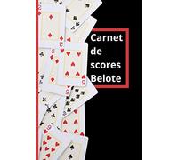 Carnet de scores Belote: Idée cadeau noël anniversaire pour un amateur ou un pro de belote