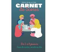Carnet de Scores: de 2 à 8 joueurs, jeux de société, cartes ou jeu de dés, 100 pages pour noter les scores