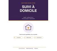 Carnet de Suivi à Domicile: Registre pour auxiliaires de vie et aidants - Constantes, médicaments, repas, hygiène et transmissions (personnes âgées et dépendantes)