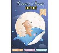 Carnet de suivi bébé: Cahier tout en un à compléter : journal de bord quotidien 2ème âge (partie diversification alimentaire) + suivi de santé - ... pour futur parent - 130 Pages avec des BONUS