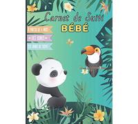 Carnet de suivi bébé: Cahier tout en un à compléter : journal de bord quotidien 2ème âge (partie diversification alimentaire) + suivi de santé - ... - 130 Pages avec des BONUS - version SAFARI