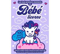 Carnet de Suivi Bébé licorne Mauve 0-3 Mois - Journal quotidien Tout-en-un à Remplir - Agenda des Soins & Souvenirs 100 premiers jours - Cadeau de ... à personnaliser et à garder pour toujours