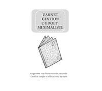 Carnet de suivi budget minimaliste - Noir&Blanc: Organisez vos finances mois par mois - Gestion simple et efficace sur 12 mois