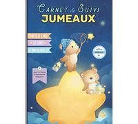 Carnet de suivi Jumeaux: Cahier tout en un à compléter : journal de bord quotidien 2ème âge (partie diversification alimentaire) + suivi de santé - ... pour futur parent - 132 Pages avec des BONUS