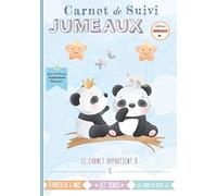 Carnet de suivi jumeaux: Cahier tout en un à compléter : journal de bord quotidien 2ème âge (partie diversification alimentaire) + suivi de santé - ... pour futur parent - 132 Pages avec des BONUS