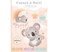 Carnet de suivi Jumeaux: Cahier tout en un à compléter : journal de bord quotidien 2ème âge (partie diversification alimentaire) + suivi de santé - ... pour futur parent - 132 Pages avec des BONUS