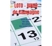 Carnet de suivi loto bingo : loto de campagne : bingo : carnet de bord cartons de loto : loterie: Idée de cadeau : cahier loto : bingo : jeu de boules : bingo de jeu traditionnel