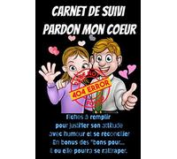 Carnet de suivi PARDON MON COEUR :livre amour a remplir-livre couple heureux-defis couple-cahier d'activité adulte-therapie de couple: livre couple a ... couple drole-blagues adultes-jeux pour couple