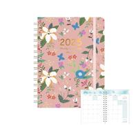 Carnet de tâches quotidiennes - Planificateur à spirales, organiseur mensuel hebdomadaire, plan d'apprentissage et de travail, suivi des devoirs familiaux, journal de définition d'objectifs, notes de