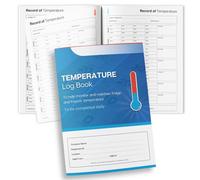 Carnet de température alimentaire A5 | Registre de sécurité alimentaire conforme à la norme HACCP | Journaux de température hebdomadaire de 6 mois | 4 lectures quotidiennes | Cafés, restaurants
