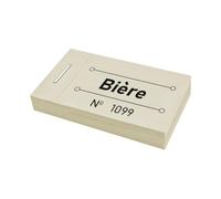 Carnet de tickets bière avec 250 tickets avec numérotation, jaune pastel, 50 x 30 mm