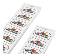 Carnet de tickets boisson carnaval en blanc - 1000 tickets