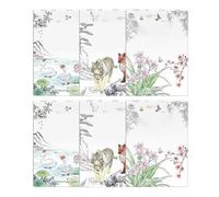 Carnet de travail aquarelle, 6 feuilles de papier griffonné, illustrations esthétiques livre de peinture chinoise, pour enfants, adultes, adolescents, voyages