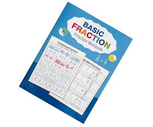 Carnet de travail de base pour la pratique des fractions, 32 pages de coloriage pédagogique et d'activités pour enfants d'âge préscolaire, pour l'apprentissage des mathématiques, remplissez le bloc à