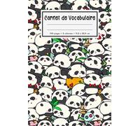 Carnet de vocabulaire 2 colonnes: 100 pages | 15,2 x 22,9 cm | Cahier petit format avec couverture kawaii