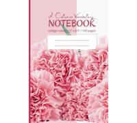 Carnet de vocabulaire à 2 colonnes : Journal avec motif œillets roses I 2 colonnes I Fond avec œillets sur tous les côtés I College Ruled I 50 ... I for Grateful Women and Girls I 14 x 21,6 cm
