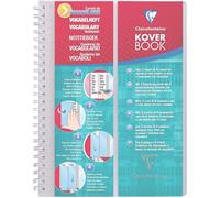 Clairefontaine Kover Book Carnet Vocabulaire Reliure Intégrale 14,8x21 100p Ligné + Marge Centrale Polypro Transp. Incolore
