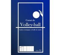 Carnet de Volley-ball Analyse stratégique et feuille de match Format A4