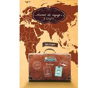 Carnet de voyage a remplir, Vintage: carnet de voyage grand format, 200 pages de taille 6x9 po (15,24 x 22,86 cm) avec un espace pour photos, dessins, notes etc. Enfant & adultes,