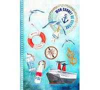 Carnet de Voyage: Croisière Journal de bord avec guide pour enfants. Livre de suivis des enregistrements pour l'écriture, dessiner, faire part de la gratitude. Souvenirs d'activités vacances
