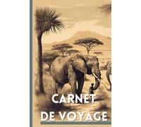 Carnet de voyage : illustration éléphant noir & blanc I Journal au format de poche à emporter partout avec vous - 60 pages lignées sur papier blanc - couverture matte - taille 14x22 cm - idée cadeau !