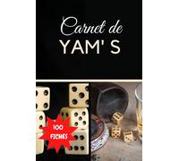 Carnet de Yam’s: Bloc de score yams Accessoire jeu de société Jeu de voyage Pour joueur de dés Format de poche pratique 100 feuilles de marques à ... Femme Homme Grand père papy Mamie Maman Papa