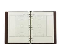 Carnet D'entraînement de Football, Cahier de Tactique pour Entraîneurs, avec Schémas Terrain, Recto-Verso, Matériau Durable, Reliure à Feuillets Mobiles, pour la Planification