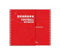 Carnet D'entraînement pour Entraîneur de Football, Carnet de Notes de Football, 14,8 x 21 cm, pour la Planification et la Stratégie, 142 Feuilles(Red)