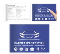 Carnet d'Entretien Voiture Bleu Format A6 105 x 148 mm 41 Fiches de Contrôle Technique avec VIN Pour Voitures Camions et Autocars