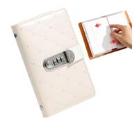 Carnet D'Épargne 100 Enveloppes à Strass et Grand Classeur, Serrure à Code | Carnet Organiseur de Factures Pour Anniversaire Noël Chèque de Paie Frais Urgences Vacances Coupons Couleur crème