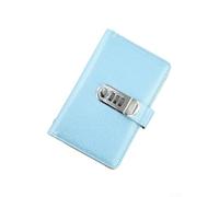 Carnet d'épargne en cuir PU avec verrou de mot de passe (bleu)