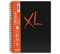 Canson-Infinity Carnet spiralé XL Art Book A5 8x21 cm 90 g/m² Grain fin Ivoire 200 pages