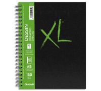 Canson-Infinity Carnet spiralé XL Art Book - Papier dessin 160 g/m² - A5 (8x21 cm) Blanc 60 feuilles