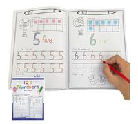Carnet d'exercices réutilisable pour dessiner l'apprentissage précoce pour les élèves de maternelle développe des compétences d'écriture grâce à des exercices amusants pour peindre et écrire