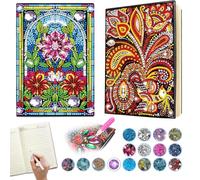 Carnet Diamond Painting 5D pour Adultes - Kit Complet Carnet Journal Strass Cristal à Décorer, Activité Manuelle Relaxante DIY, Peinture Diamant Livre Notes, Art Créatif Cadeau Femme Adolescente