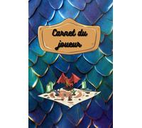 Carnet du joueur, Cahier pour rôliste, JDR journal, ligné et quadrillé, 101 pages Bleu