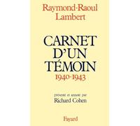 Carnet d'un témoin, 1940-1943