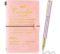Carnet En Cuir Avec Stylo Merci Cadeaux Pour Les Collègues Noël Carnet D'inspiration Stylo De Motivation Agenda A6 Petit Carnet De Voyage Cadeau D'adieu(Beste Freundin)