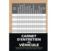 Carnet Entretien Vehicule: Carnet d'Entretien et de Réparation pour Voitures, Camions et Motos | Carnet d'Entretien Automobile | Journal de réparation ... d'huile | Journal des dépenses automobiles |