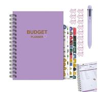 Carnet financier | Organiseur financier avec stylo à bille 6 couleurs, carnet de compte d'argent pour gérer vos finances, commencez à tout moment