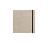 Clairefontaine 96100C Carnet de Voyage Goldline - 30 Feuilles Papier Dessin Blanc au Grain Léger - 30x30 cm 180g - Couverture Toilée Prête à Peindre - Idéal pour les Artistes Globe-trotteurs