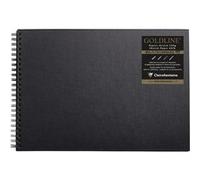 Clairefontaine Carnet spiralé Goldline A3 Paysage 64 feuilles 140 g Couverture rigide noire