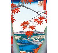 Carnet Hazan gaufré L'automne dans l'estampe japonaise 18 x 26 cm (papeterie)