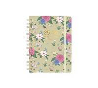 Carnet hebdomadaire anglais avec reliure à spirale à 180 degrés pour l'organisation du café ou du travail