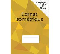 Carnet Isométrique: Cahier en pages Isométrique pour dessin 3D - côtés des triangles 10 mm - grille imprimée à l'encre gris clair - 200 pages A4 (21 ... des deux cotés de la feuille, non perforé.